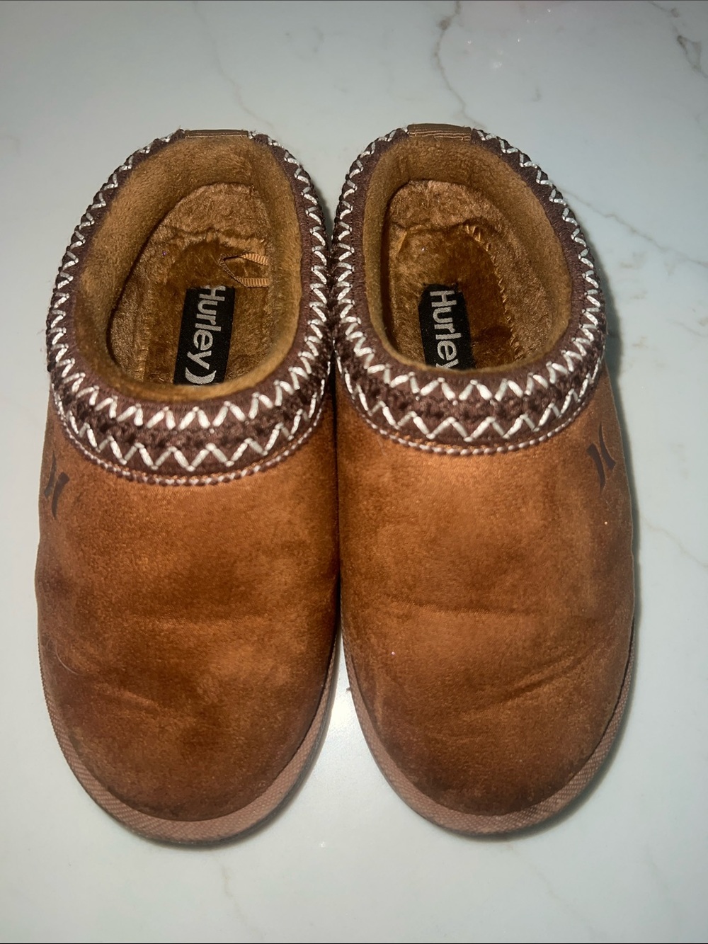 Hurley Brown Cozy Slip-Ons